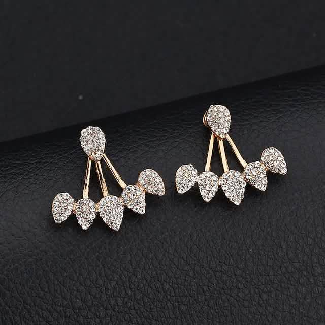2-Pairs: Women's Small Diamond Earrings Earrings - DailySale