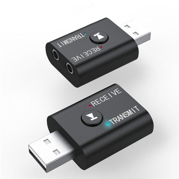 2-Piece: 2-in-1 USB Wireless Bluetooth Adapter 5.0 Transmitter Headphones & Audio - DailySale