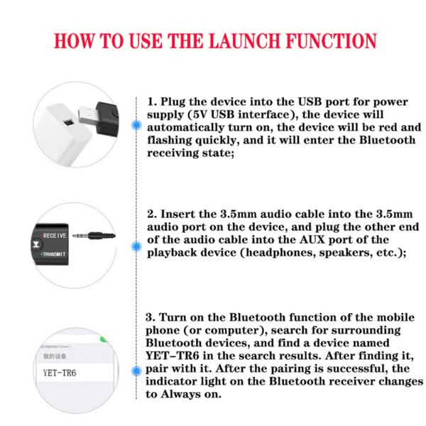 2-Piece: 2-in-1 USB Wireless Bluetooth Adapter 5.0 Transmitter Headphones & Audio - DailySale