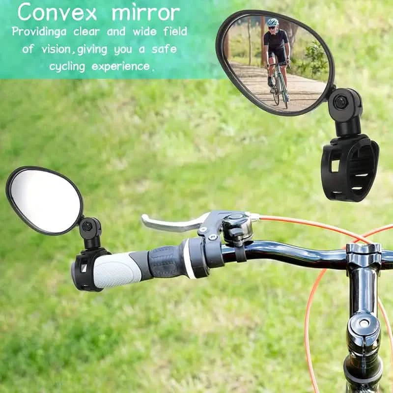 2-Piece: 360° Adjustable Rotatable Handlebar Mirror - Wide Angle Bicycle Mirror Sports & Outdoors - DailySale