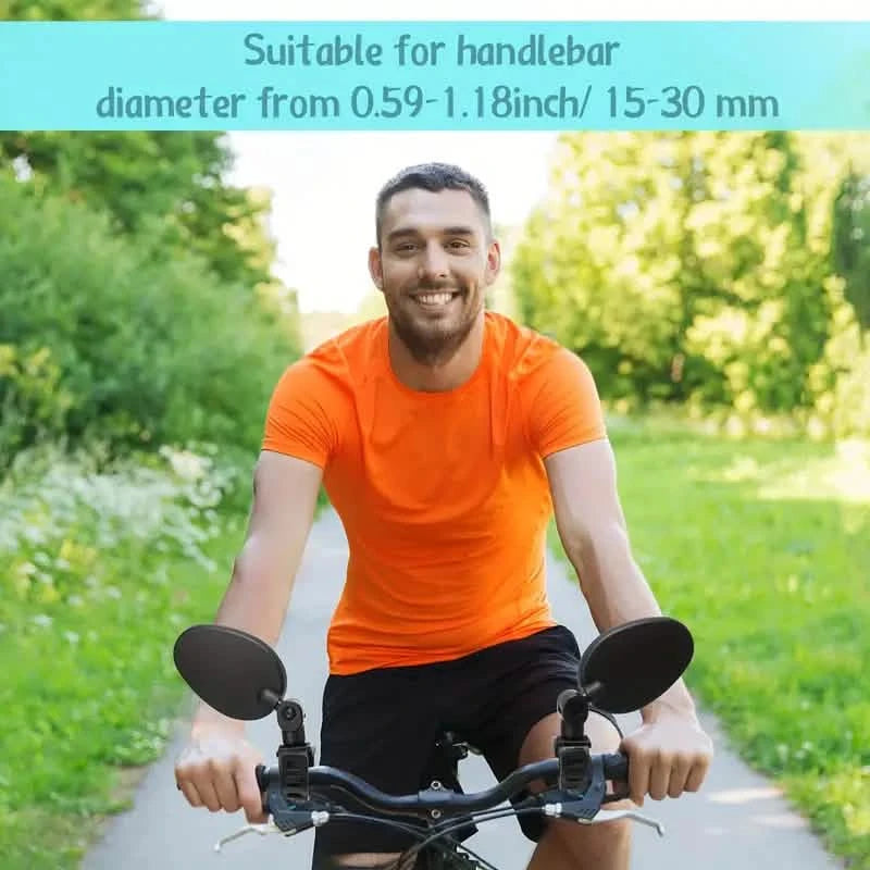 2-Piece: 360° Adjustable Rotatable Handlebar Mirror - Wide Angle Bicycle Mirror Sports & Outdoors - DailySale