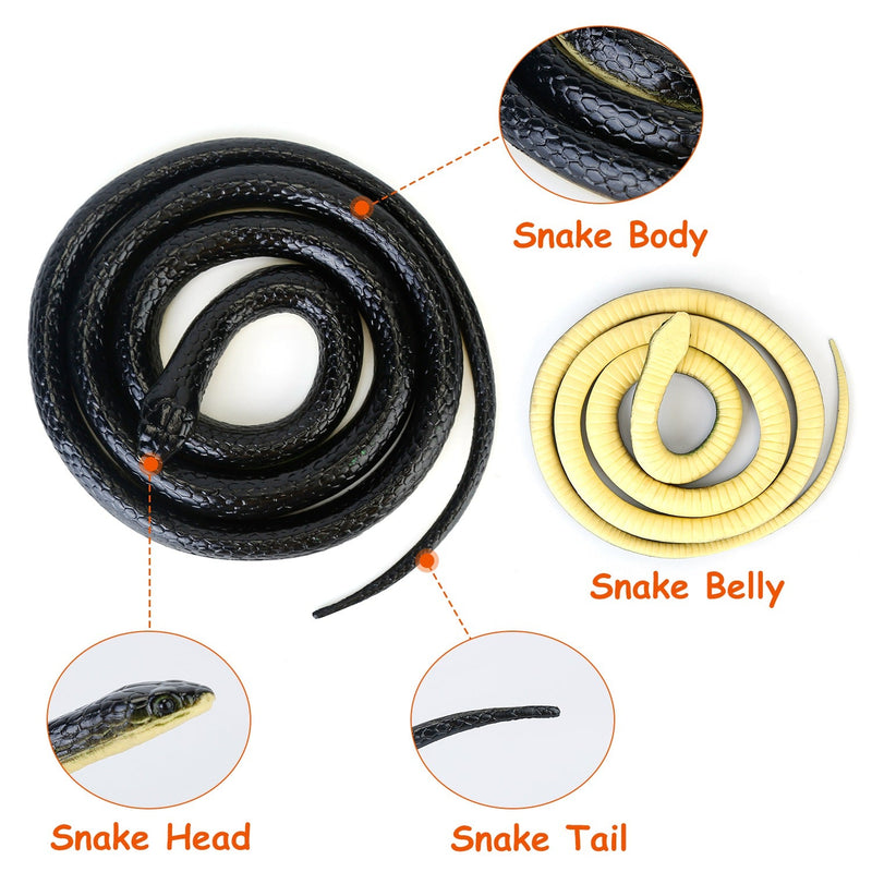 2-Piece: 50" Long Realistic Rubber Snakes Toys & Games - DailySale
