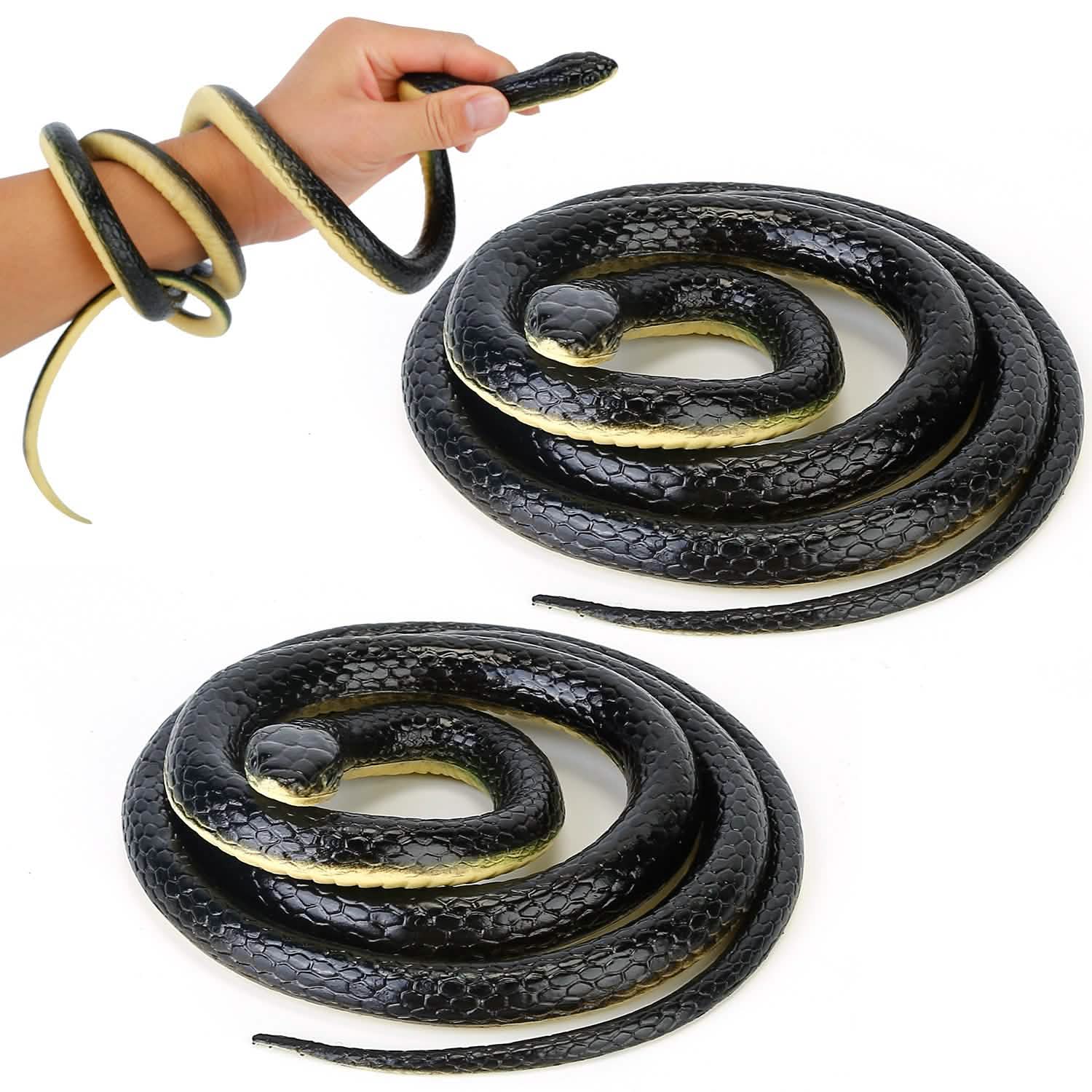 2-Piece: 50" Long Realistic Rubber Snakes Toys & Games - DailySale
