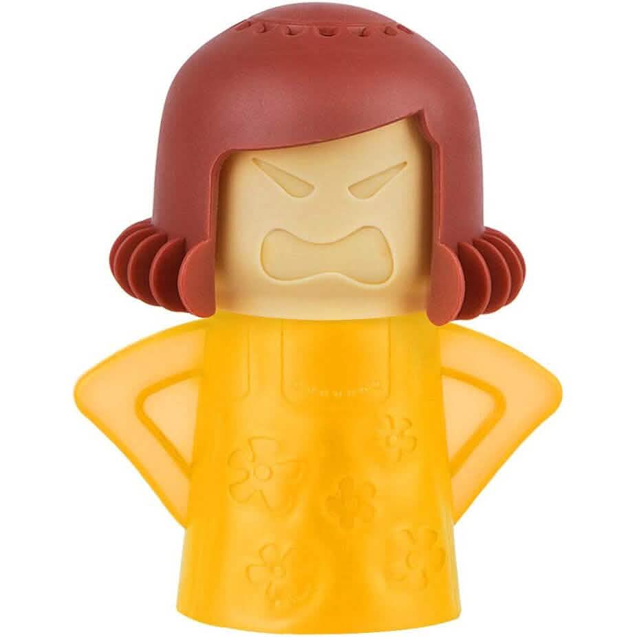 2-Piece: Angry Mama Microwave Steam Cleaner Kitchen Tools & Gadgets Yellow - DailySale