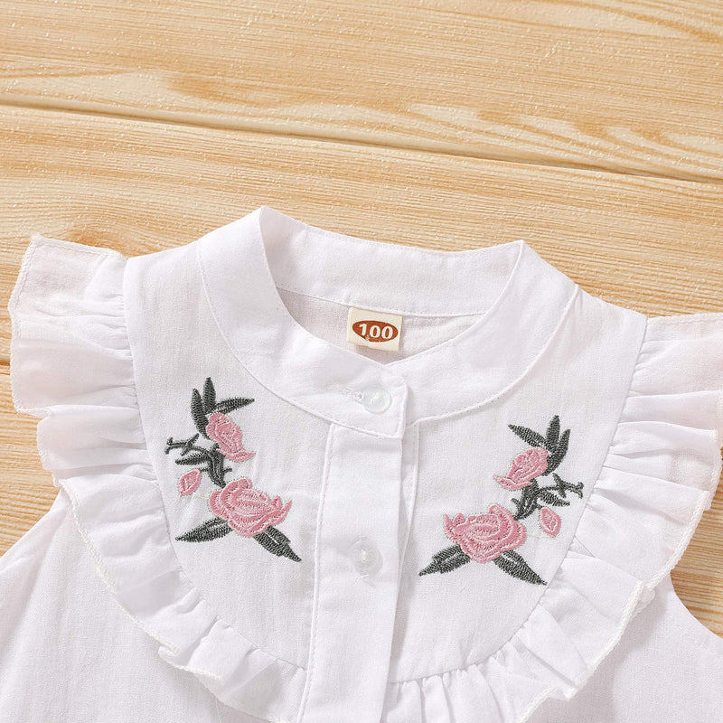 2-Piece: Baby Girls Outfits Clothes T-Shirt Vest Tops + Shorts Pants