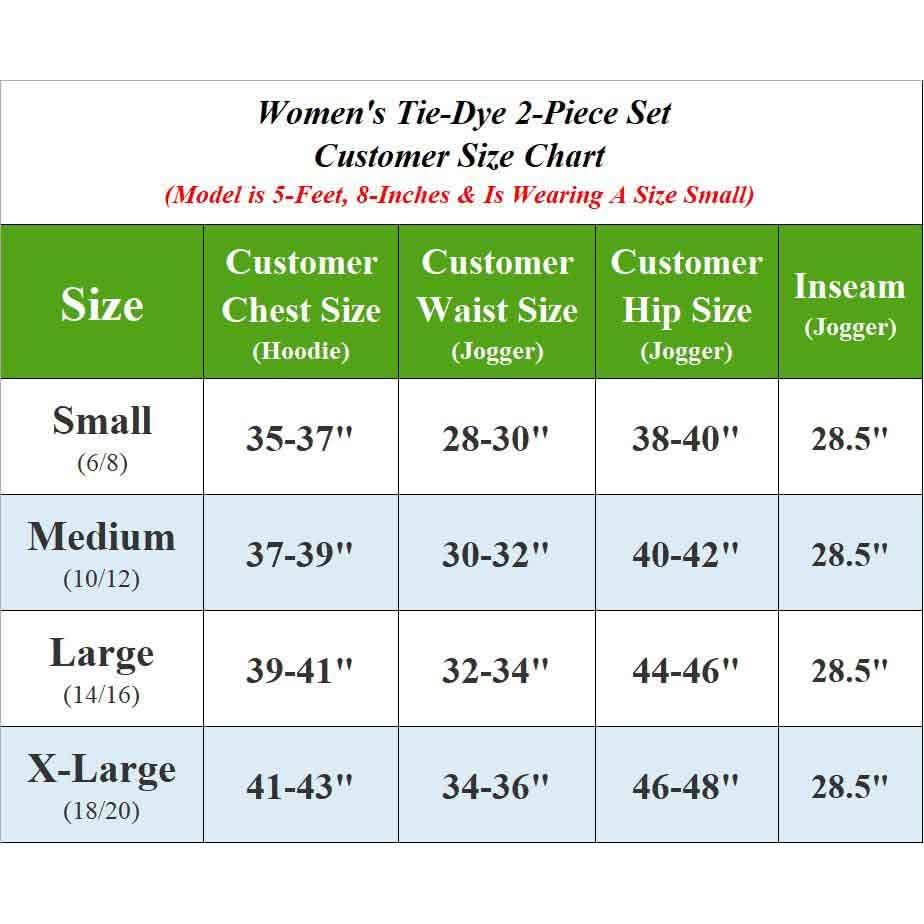 2-Piece Burnout Fleece Hoodie & Jogger Tie-Dye Set Women's Clothing - DailySale