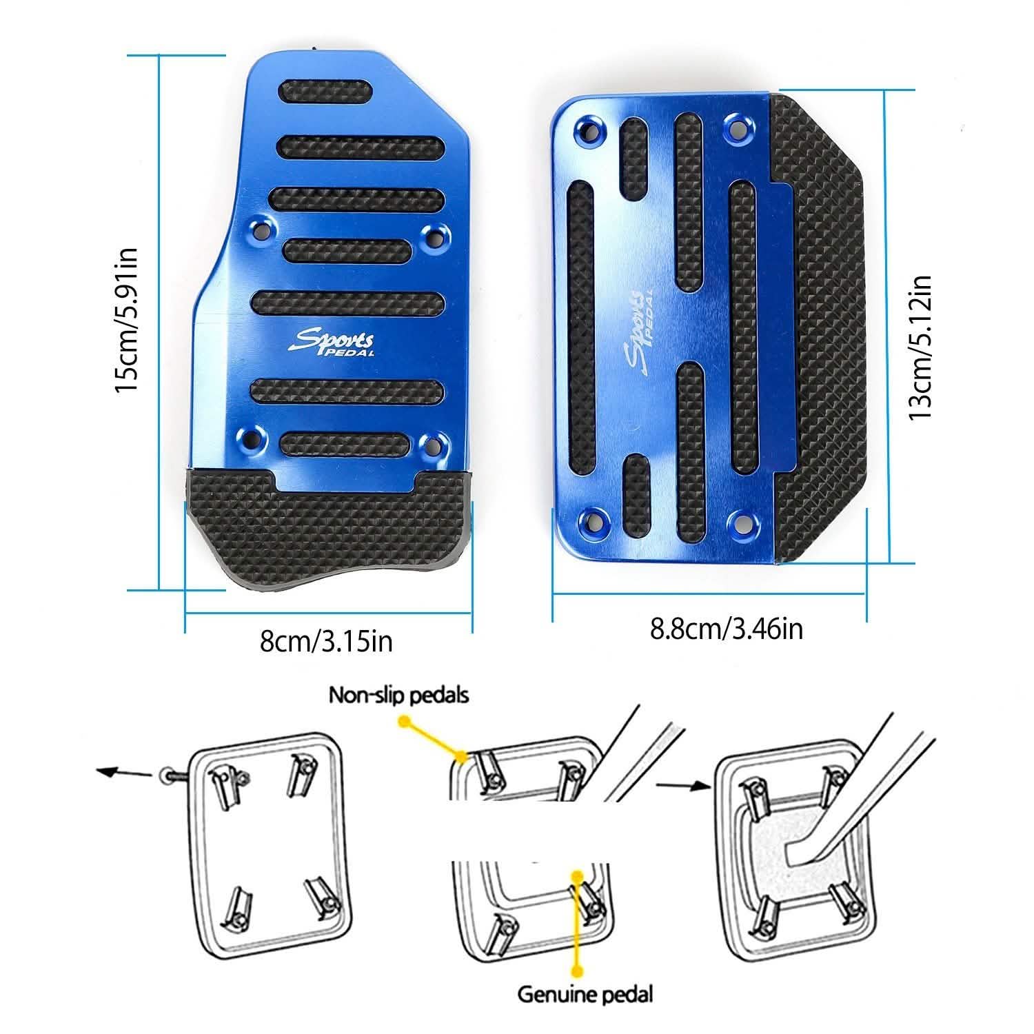 2-Piece: Car Break Pedal Cover Automotive - DailySale