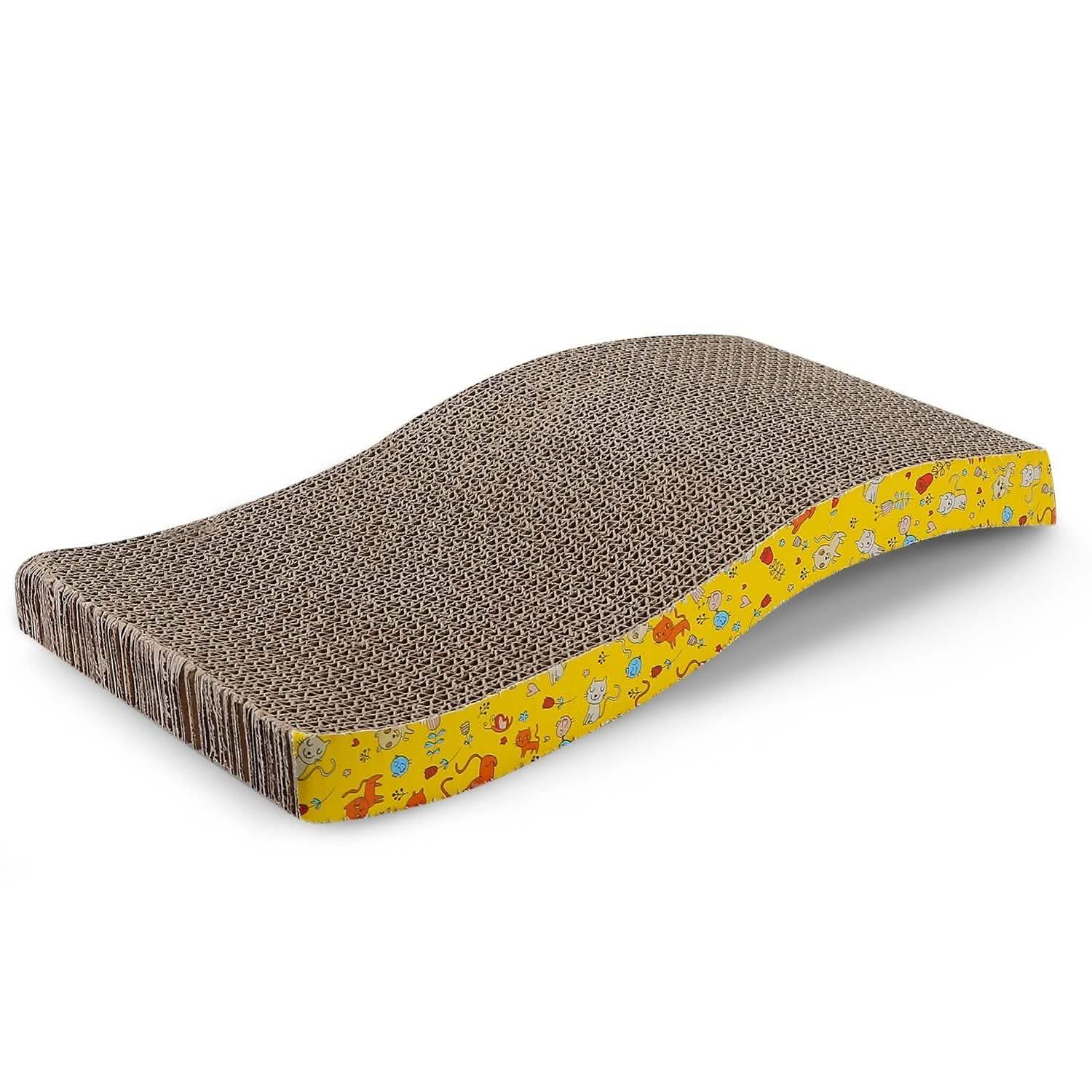2-Piece: Cardboard S-shaped Curve Cat Scratching Pad Pet Supplies - DailySale