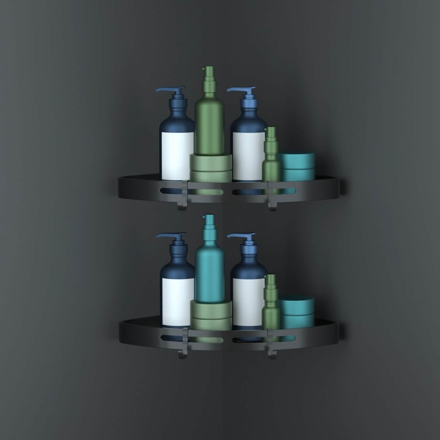 2-Piece: Corner Shower Caddy Shelf Bath - DailySale