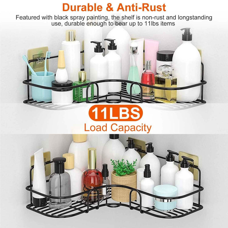 2-Piece: Corner Shower Caddy Shelves Bath - DailySale