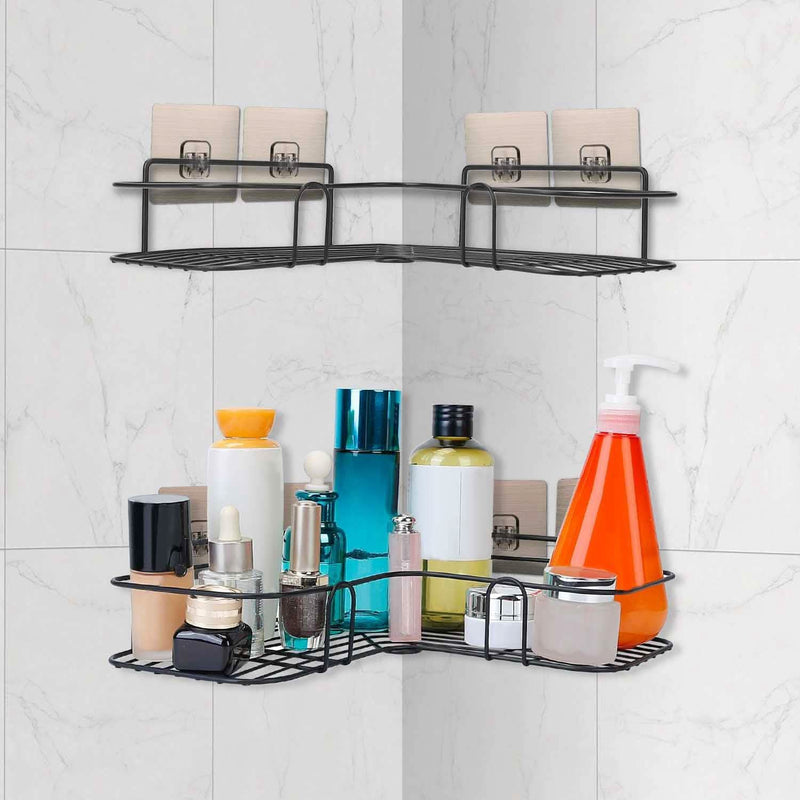 2-Piece: Corner Shower Caddy Shelves Bath - DailySale