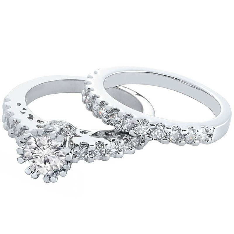 2-Piece: Crown Prong Ring Set Rings 5 - DailySale