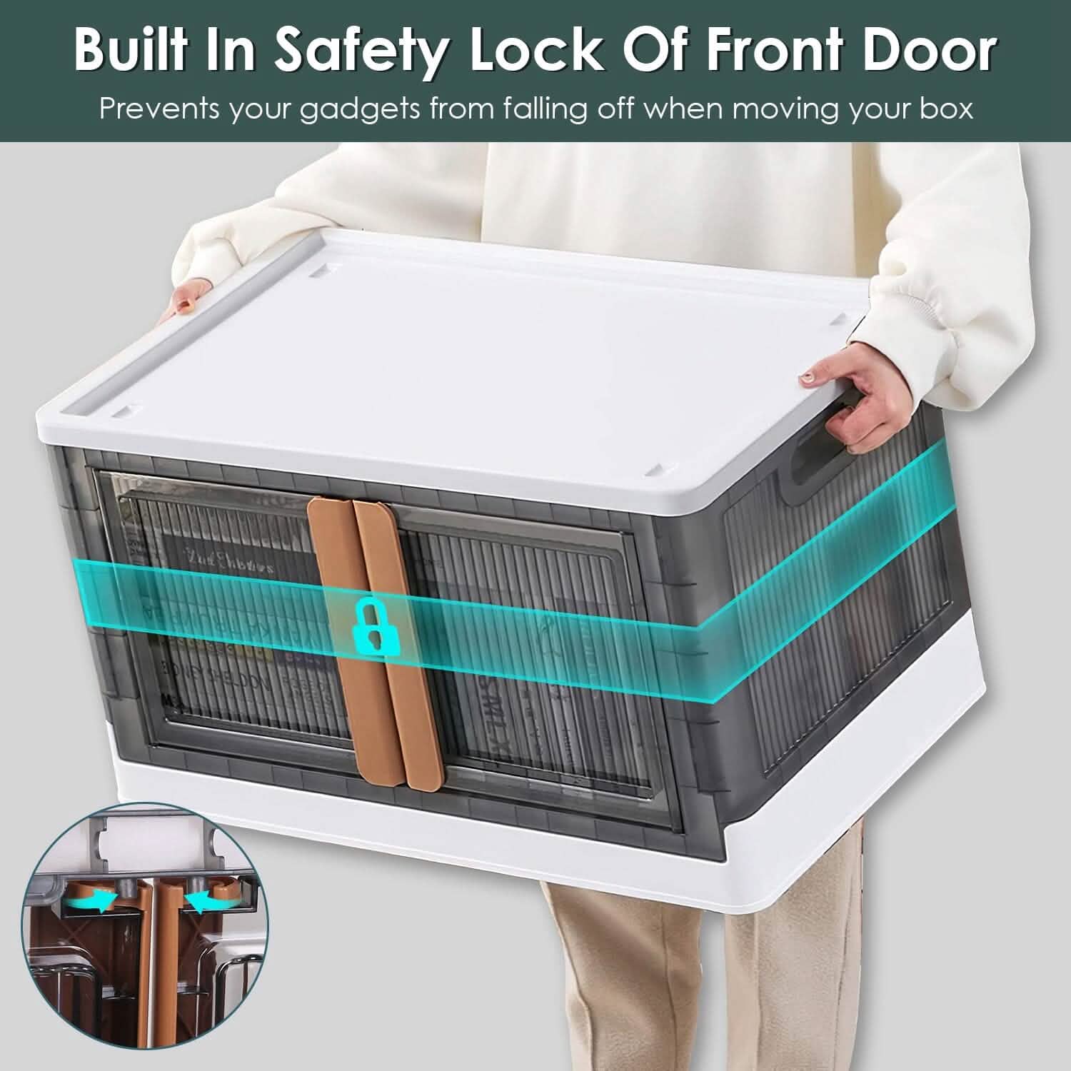 2-Piece: Foldable Stackable Storage Bins with Lid Closet & Storage - DailySale