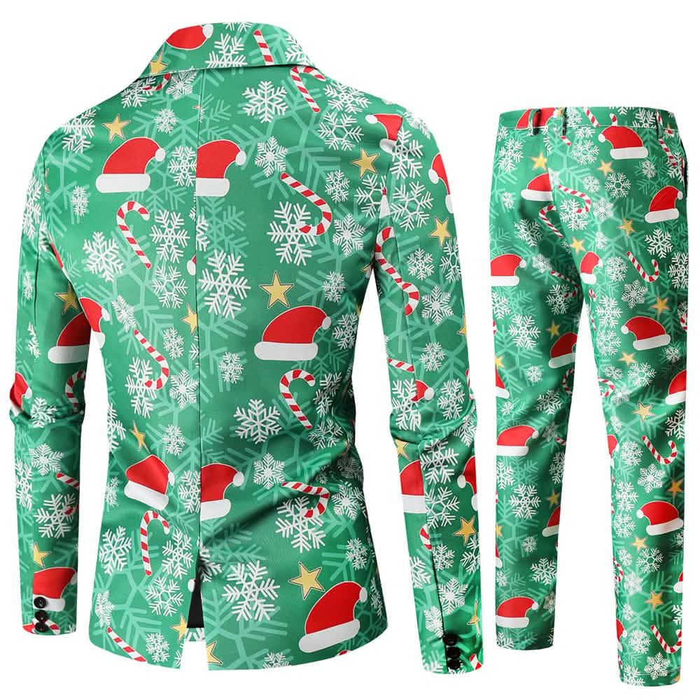 2-Piece: Fun Ugly Christmas Costumes For Men - Complete Xmas Suit Holiday Decor & Apparel - DailySale