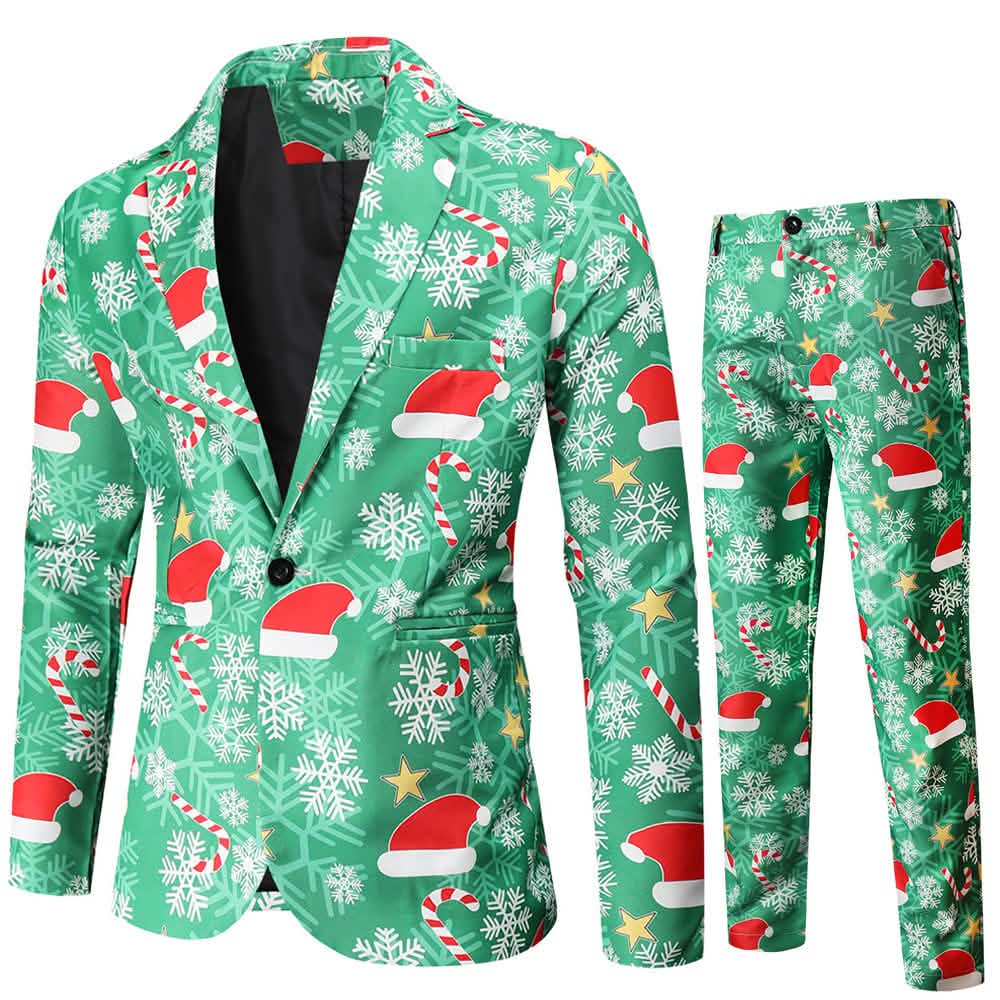 2-Piece: Fun Ugly Christmas Costumes For Men - Complete Xmas Suit Holiday Decor & Apparel M - DailySale
