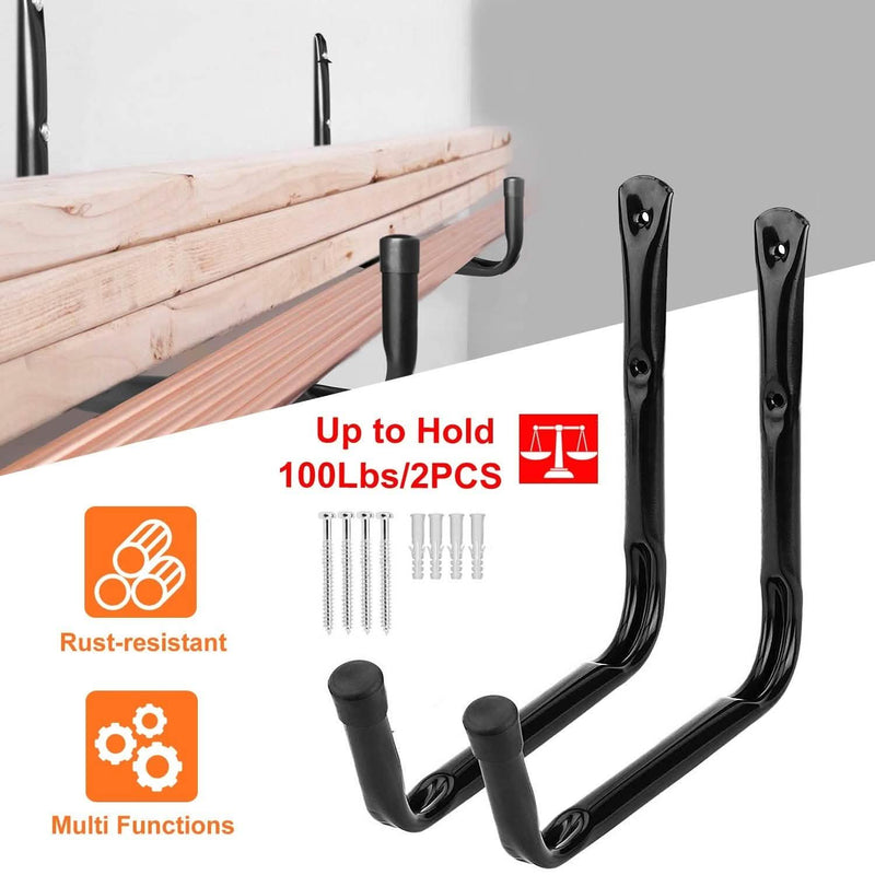2-Piece: Heavy Duty Garage Storage Hooks Hanger Closet & Storage - DailySale