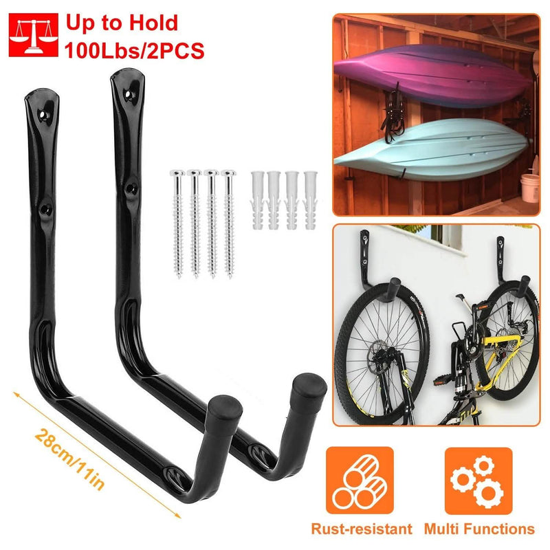 2-Piece: Heavy Duty Garage Storage Hooks Hanger Closet & Storage - DailySale