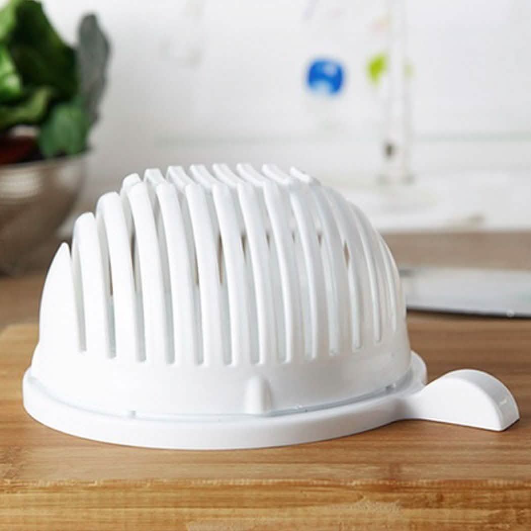 2-Piece: Instant Salad-Cutter Bowl Set Kitchen Essentials - DailySale