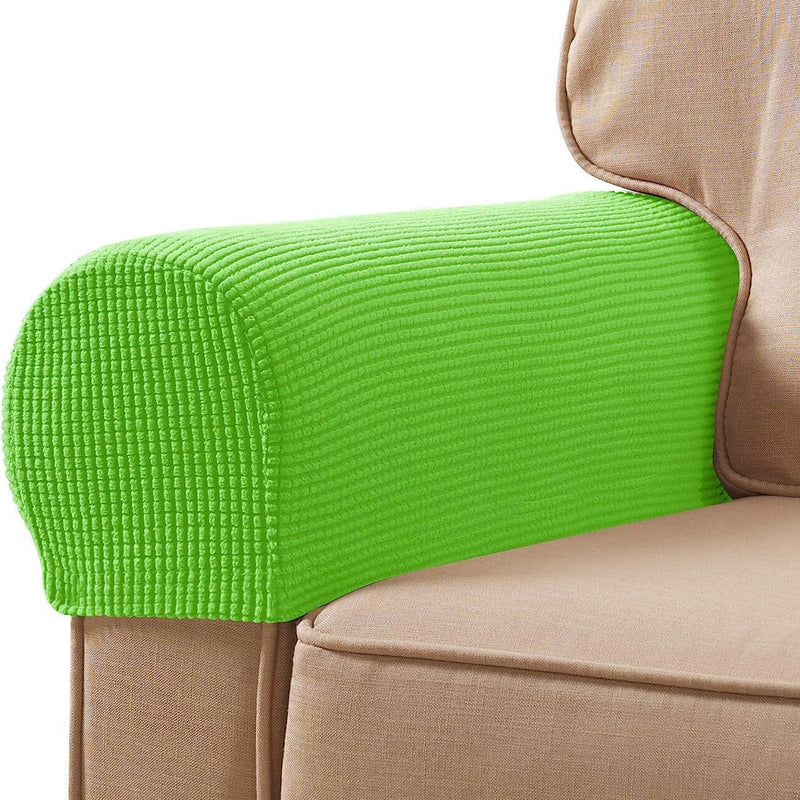 2-Piece: Jacquard Sofa Armrest Slipcover Furniture & Decor Grass Green - DailySale