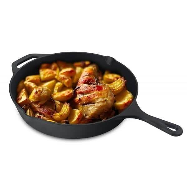 2-Piece: Jim Beam Cast Iron Skillets Kitchen Essentials - DailySale
