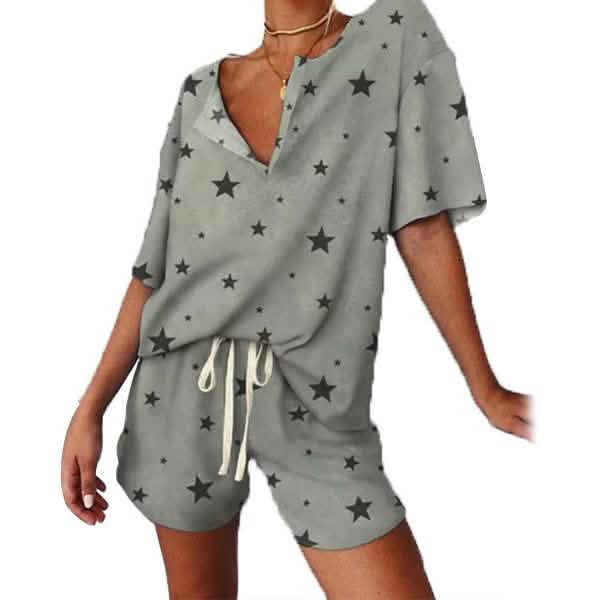2-Piece: Leo Rosi Women's Khloe Lounge Set Women's Loungewear Gray S - DailySale