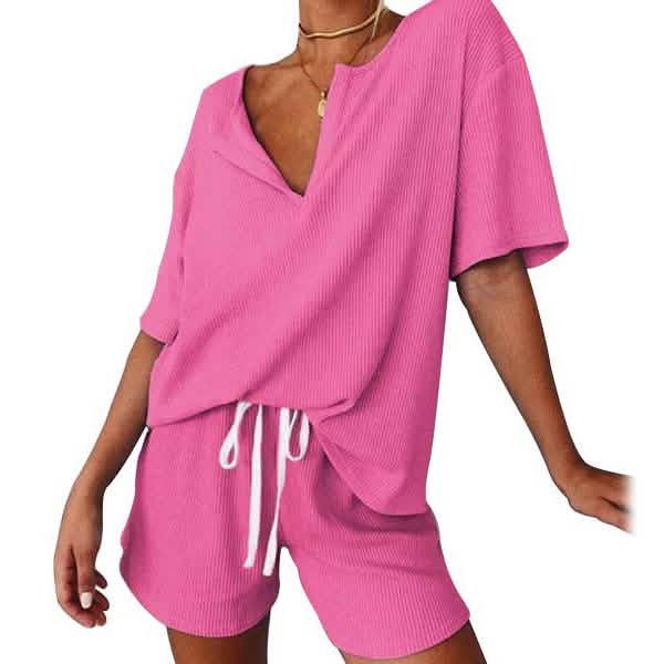 2-Piece: Leo Rosi Women's Khloe Lounge Set Women's Loungewear Pink S - DailySale