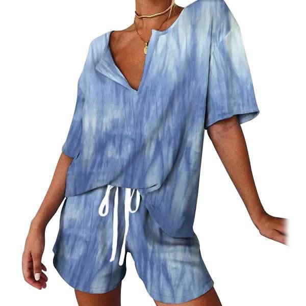 2-Piece: Leo Rosi Women's Khloe Lounge Set Women's Loungewear Tie Dye S - DailySale