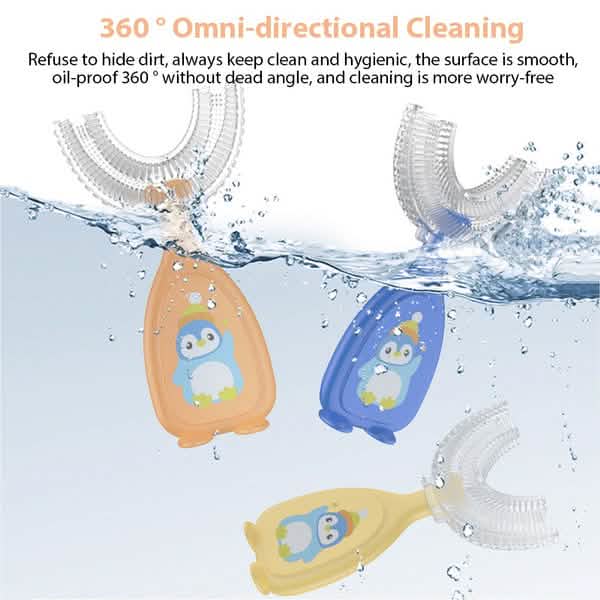 2-Piece: Manual Children's U-Shaped Toothbrush Beauty & Personal Care - DailySale