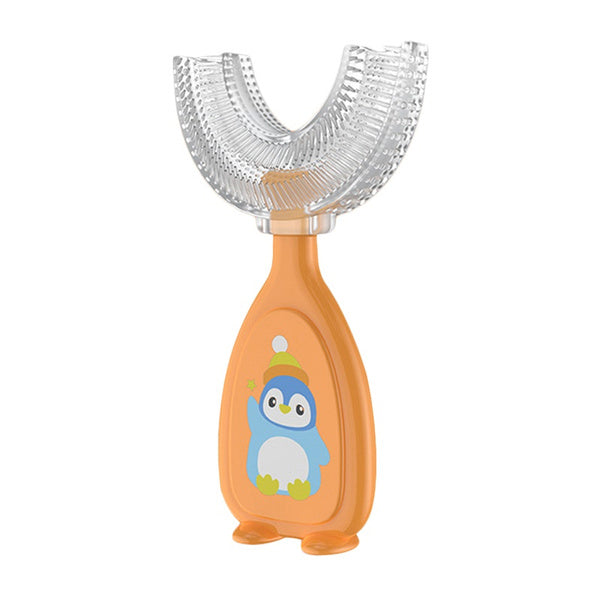 2-Piece: Manual Children's U-Shaped Toothbrush Beauty & Personal Care Orange M - DailySale