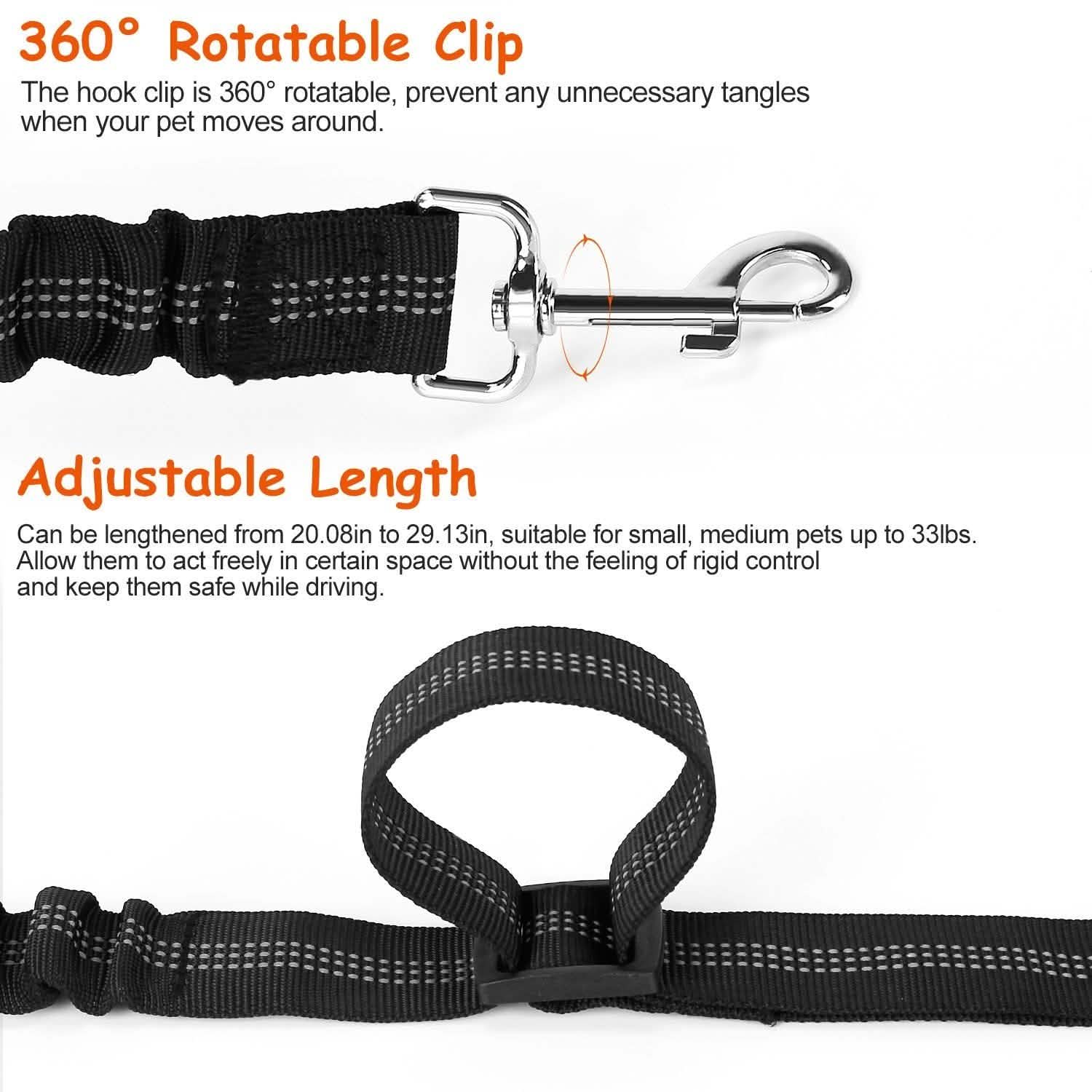 2-Piece: Pet Car Safety Seatbelt Pet Supplies - DailySale