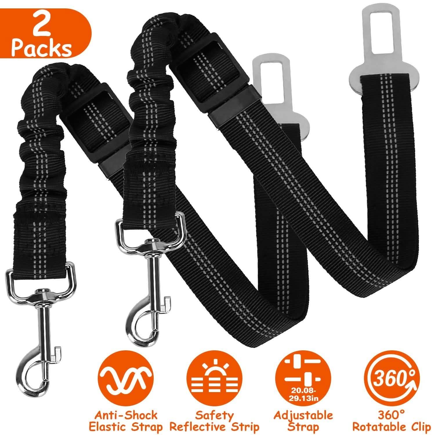 2-Piece: Pet Car Safety Seatbelt Pet Supplies - DailySale