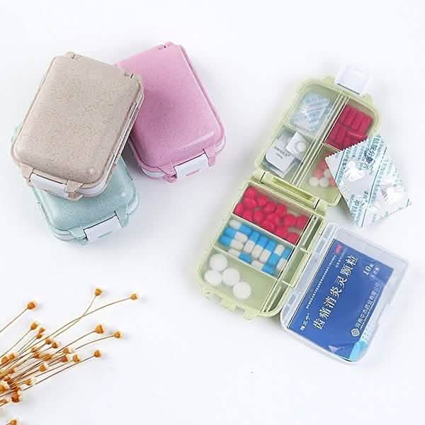 2-Piece: Portable Plastic Pill Box Wellness - DailySale
