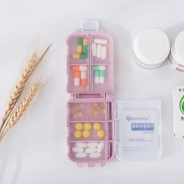 2-Piece: Portable Plastic Pill Box Wellness - DailySale