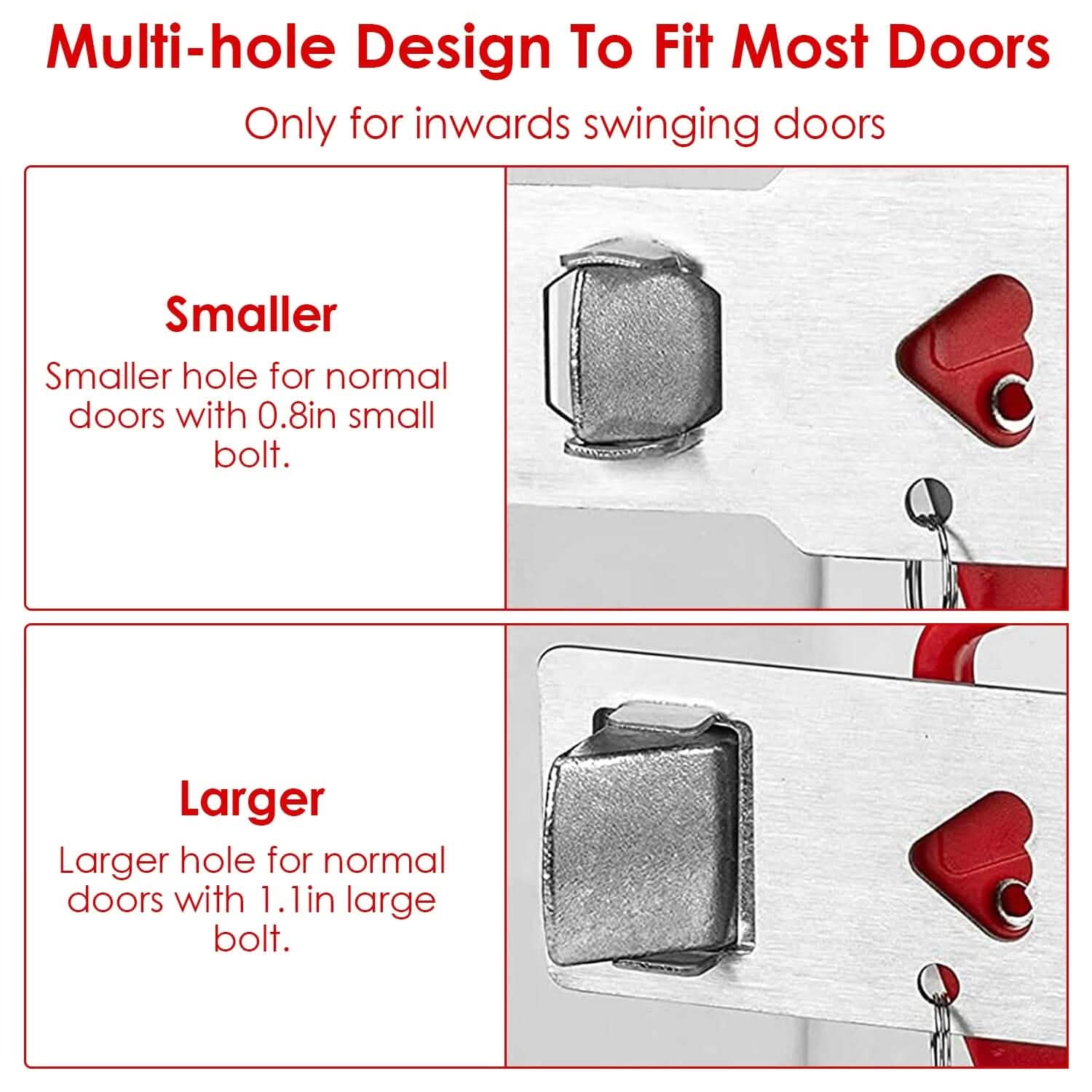 2-Piece: Portable Travel Door Lock Home Hotel Apartment Security Lock Everything Else - DailySale