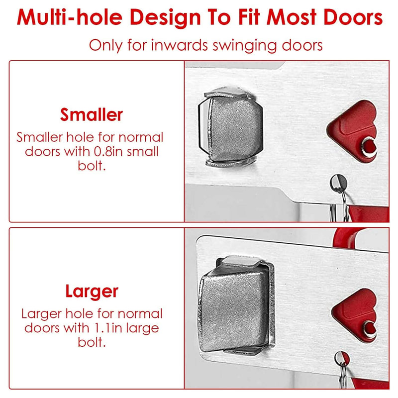 2-Piece: Portable Travel Door Lock Home Hotel Apartment Security Lock Everything Else - DailySale