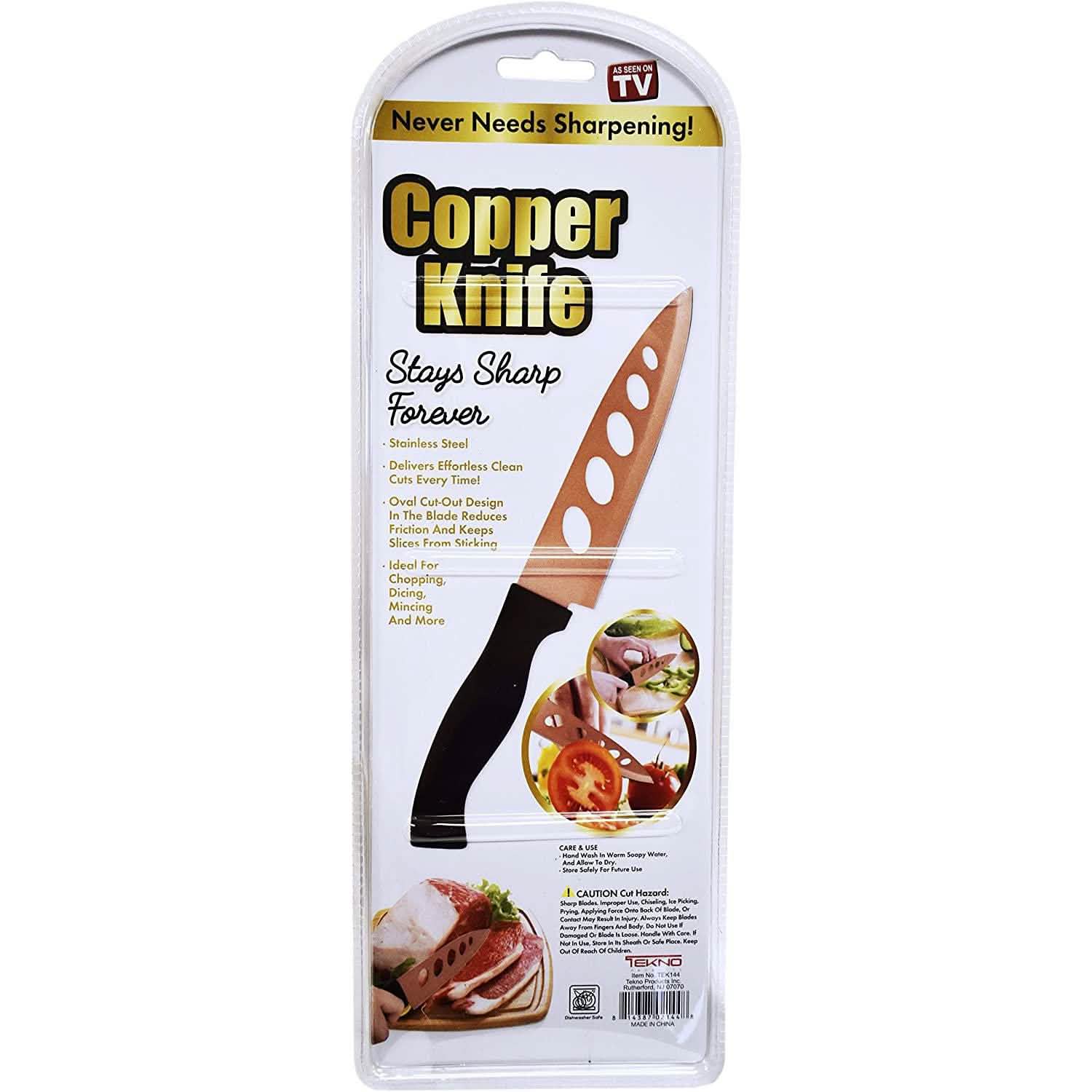 2-Piece Set: 6.25" Blade Never Sharpen Copper Knives - As Seen on TV Kitchen & Dining - DailySale