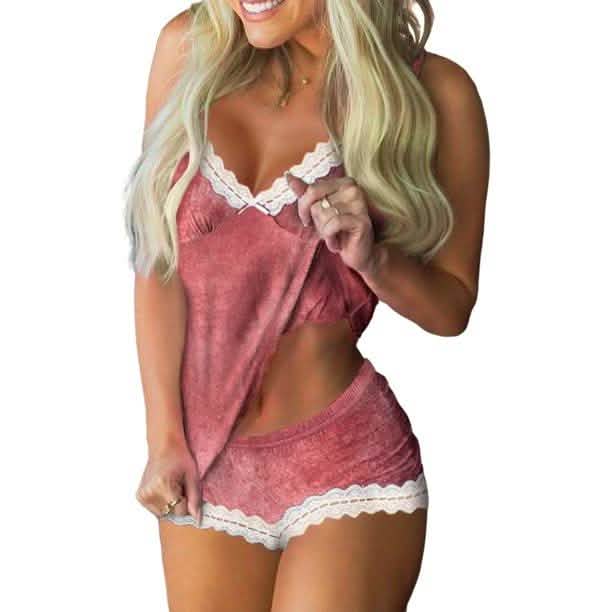 2-Piece Set: Cami + Shorts Set For Women Nightwear Women's Clothing - DailySale