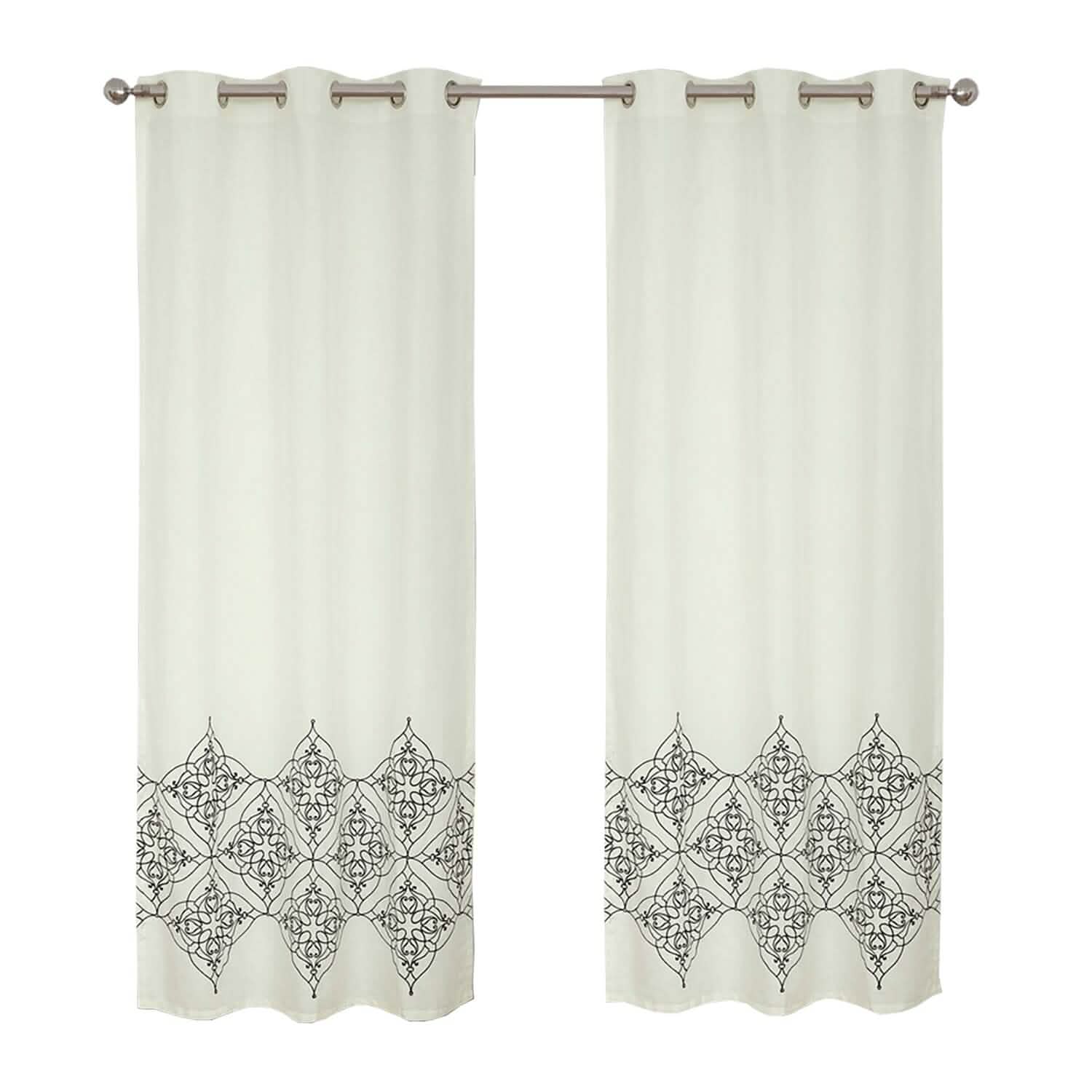 2-Piece Set: Global Varanasi Embroidered Window Panel Pair Furniture & Decor - DailySale