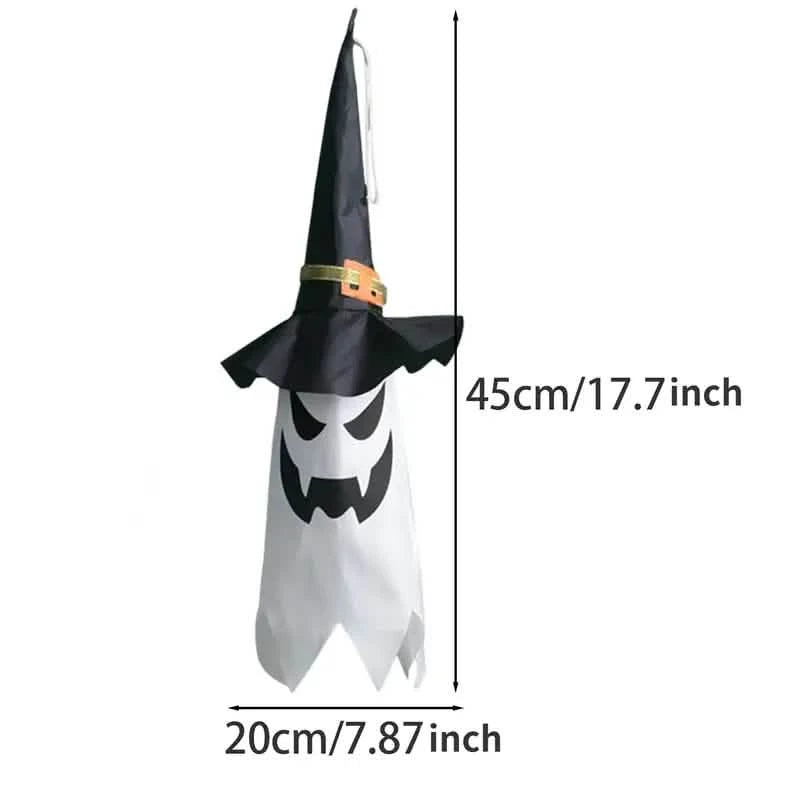 2-Piece Set: Glowing Ghost Witch Hat Halloween Decorations Holiday Decor & Apparel - DailySale