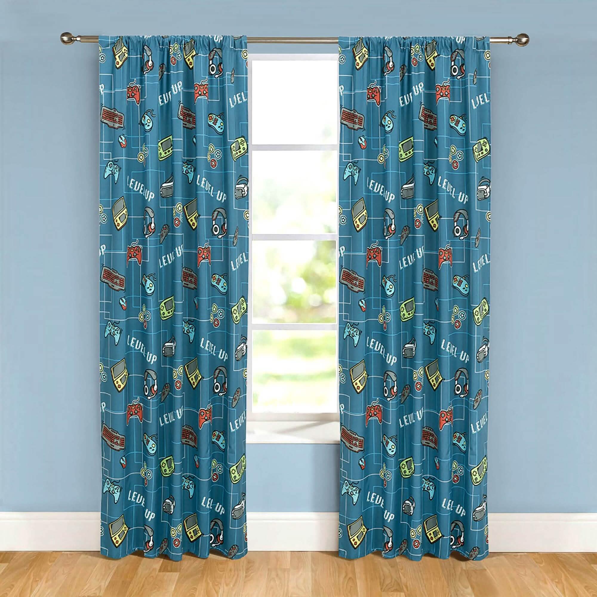 2-Piece Set: Kidz Mix Level Up Glow-in-the-Dark Window Panel Pair Furniture & Decor - DailySale