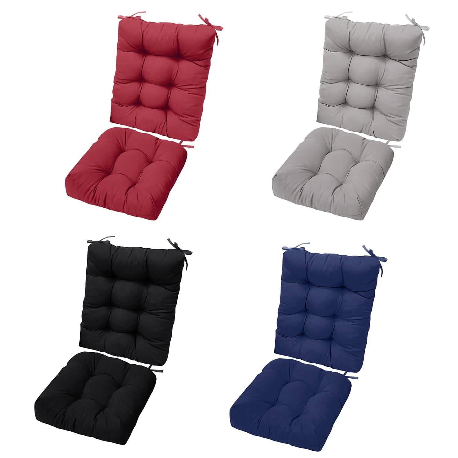 2-Piece Set: Rocking Chair Cushion with Non-Slip Ties Polyester Fiber Filling Furniture & Decor - DailySale