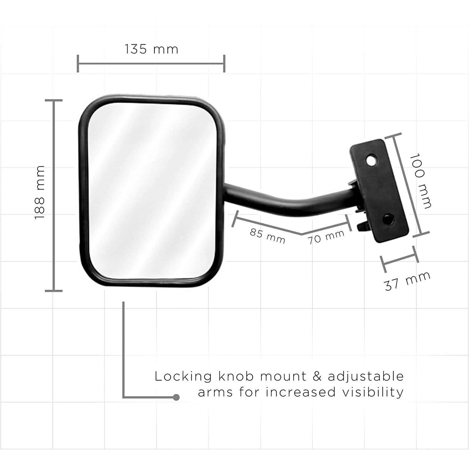 2-Piece Set: Side Mirror Best for 1997-2018 Jeep Wrangler Automotive - DailySale