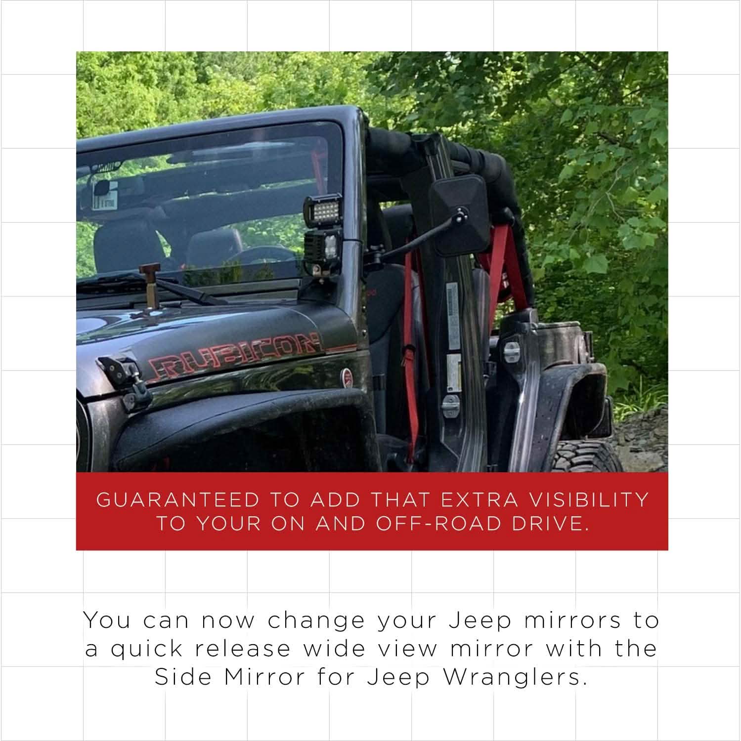 2-Piece Set: Side Mirror Best for 1997-2018 Jeep Wrangler Automotive - DailySale