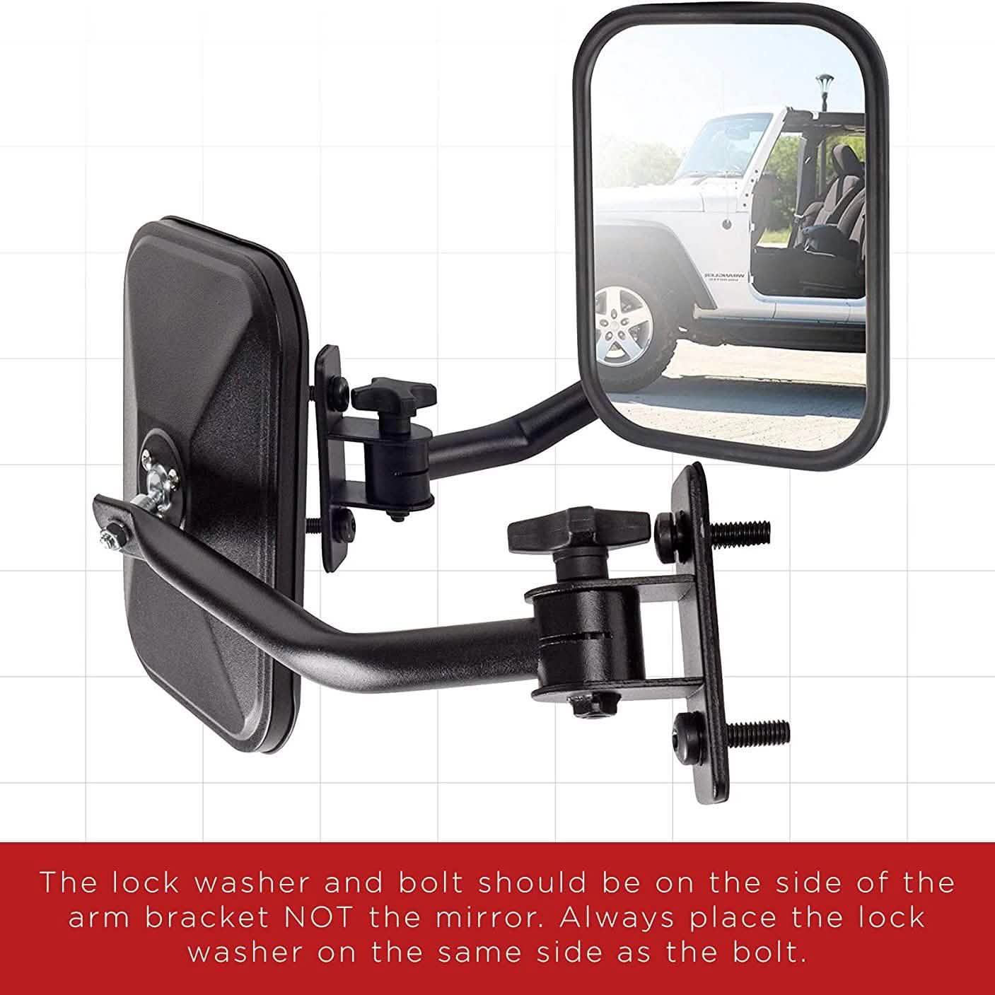 2-Piece Set: Side Mirror Best for 1997-2018 Jeep Wrangler Automotive - DailySale