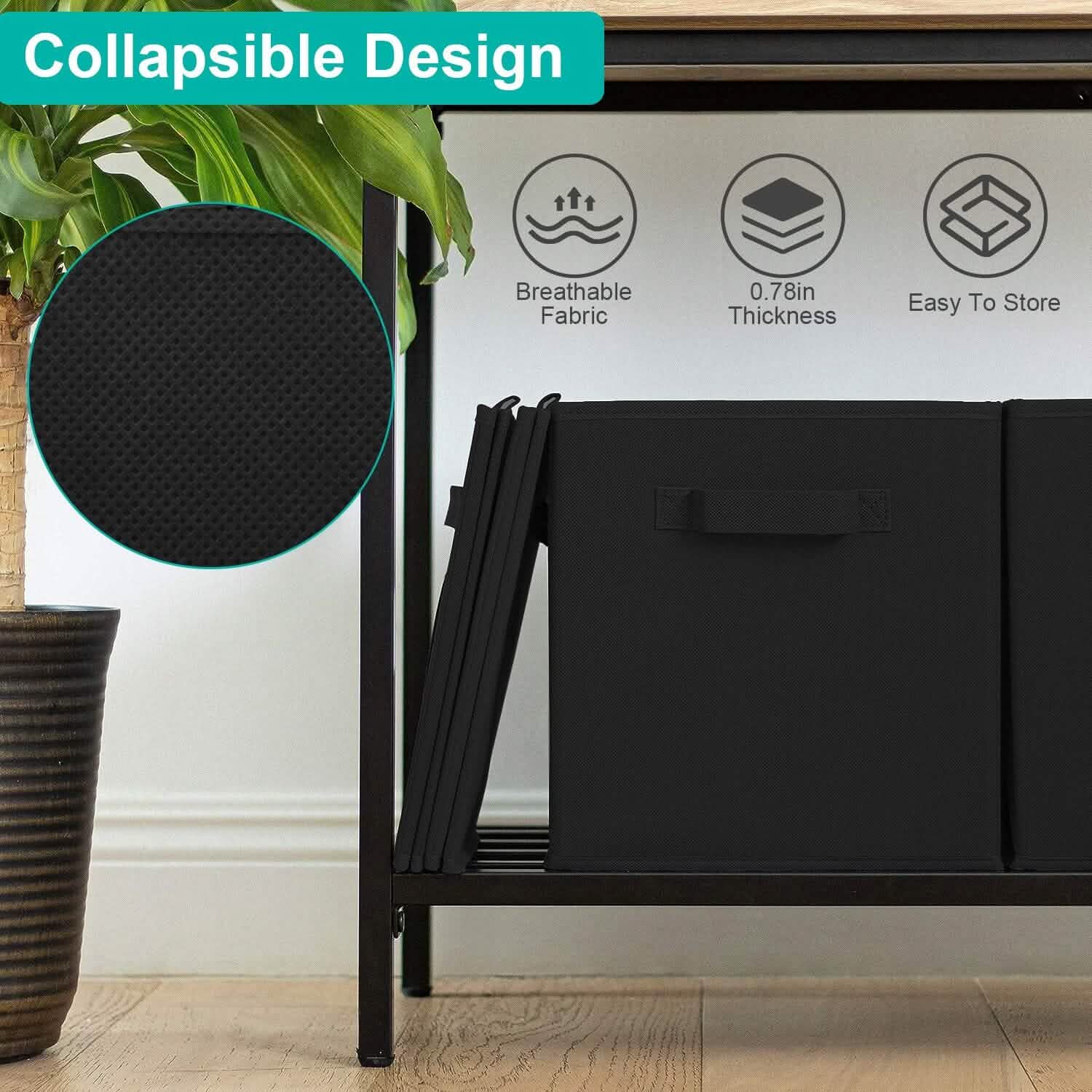 2-Piece Set: Storage Bin Non-Woven Fabric Cube Organizer Closet & Storage - DailySale