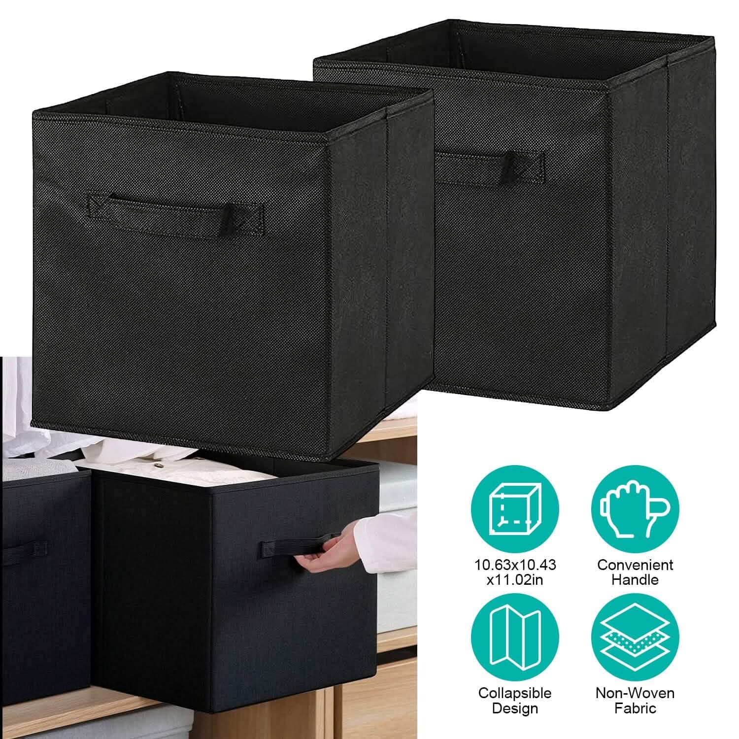 2-Piece Set: Storage Bin Non-Woven Fabric Cube Organizer Closet & Storage - DailySale