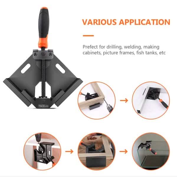 2-Piece: Single Handle 90° Right Angle Clamp Home Improvement - DailySale