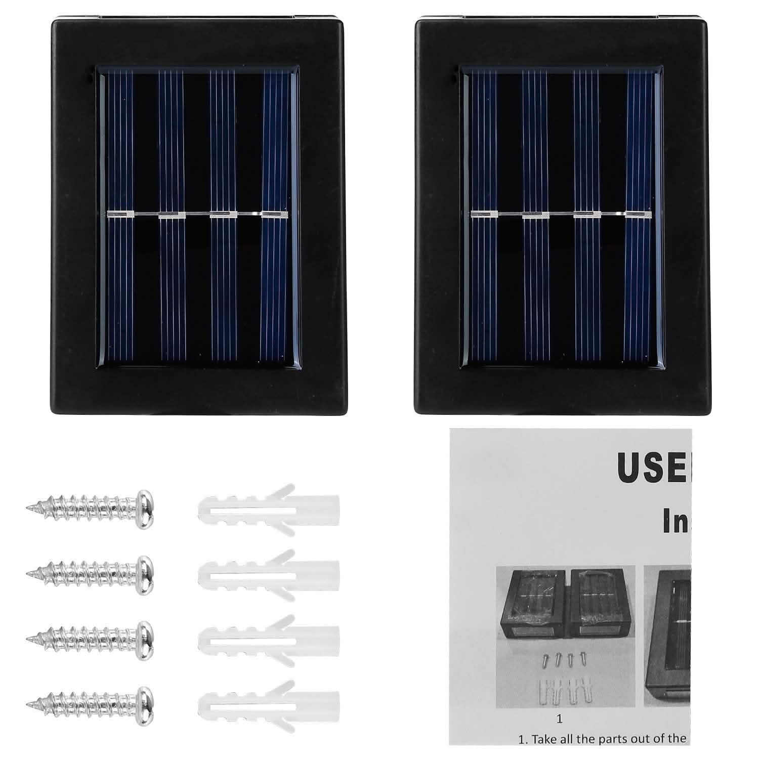 2-Piece: Solar Deck Outdoor Lights Outdoor Lighting - DailySale