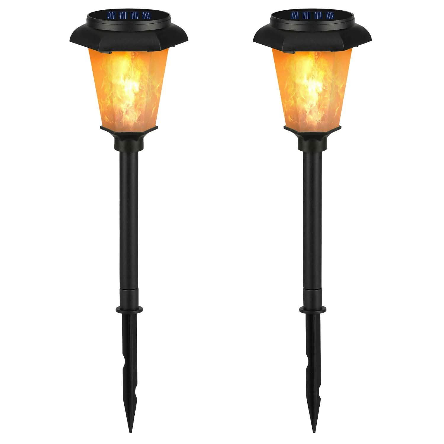 2-Piece: Solar Flame Torch Light Outdoor Lighting - DailySale
