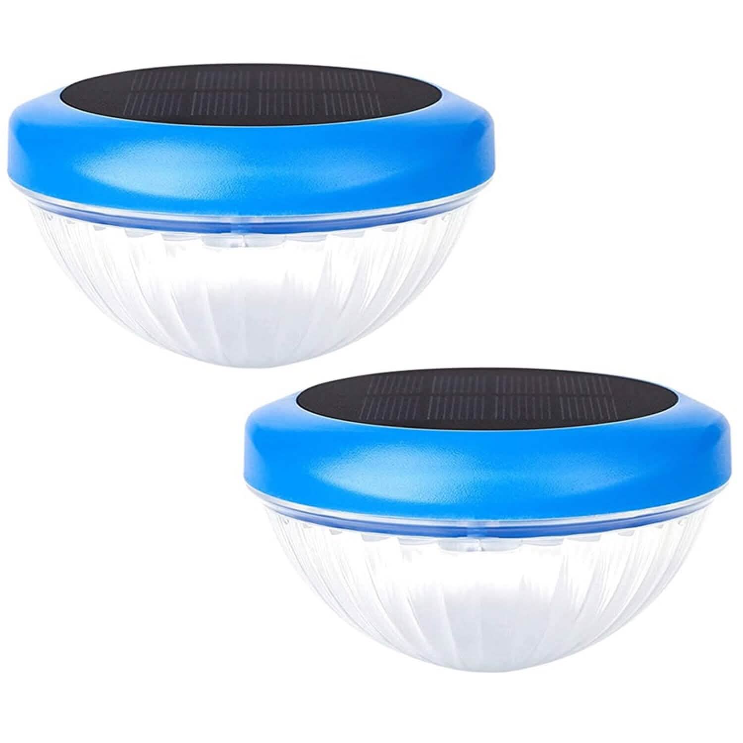 2-Piece: Solar Powered LED Pool Light Gradient Multicolor Changing Outdoor Lighting - DailySale
